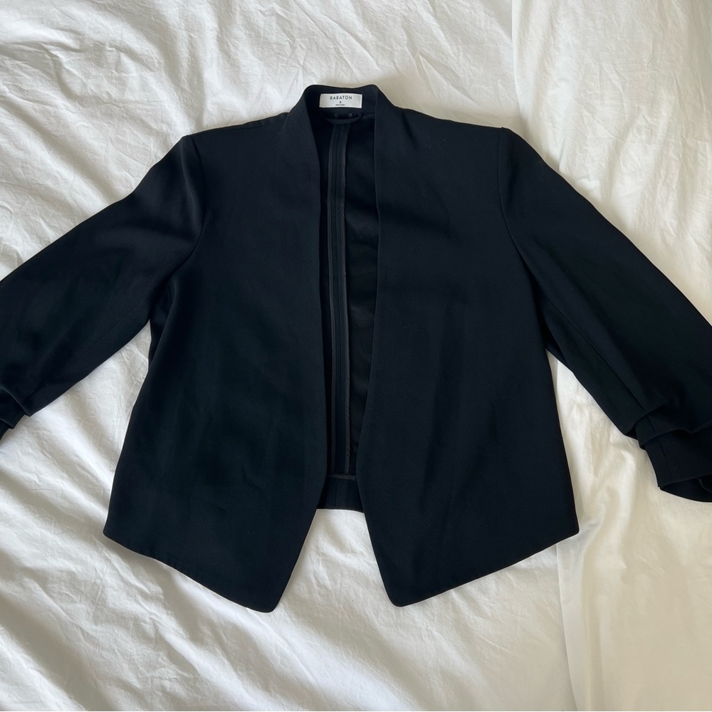 Aritzia Power Blazer Cropped Black Size 2